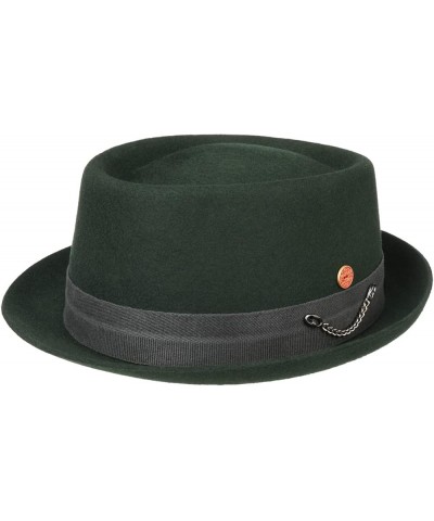 Gareth Soft Pork Pie Wool Hat Women/Men - Made in The EU Dark Green $84.05 Fedoras