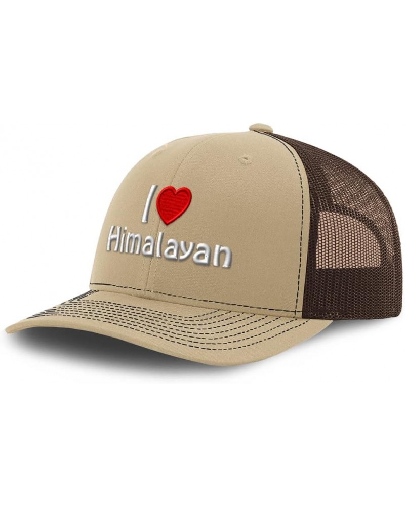 Custom Richardson Trucker Hat I (Love) Himalayan Red Heart Pet Lovers Polyester Khaki Coffee Design Only $20.99 Baseball Caps