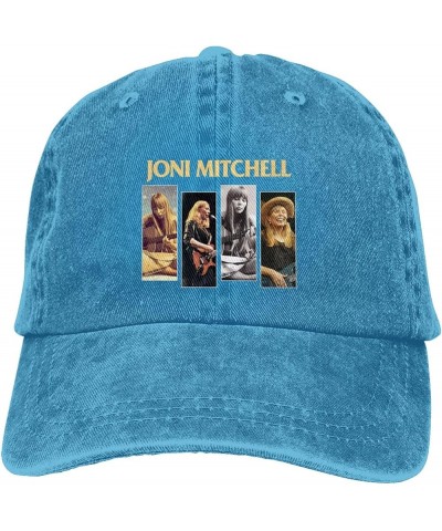 Joni Music Mitchell Hat Cap Fashion Pattern Custom Trucker Hat Adjustable Washed Denim Baseball Caps Casquette Black Blue $10...