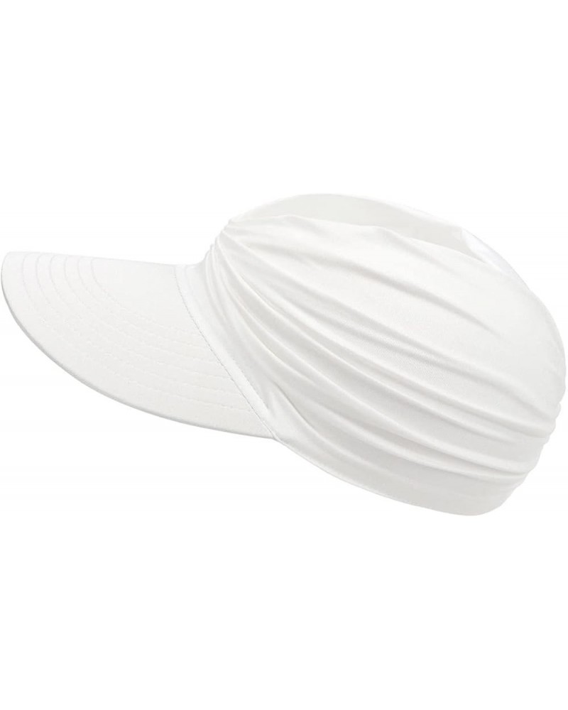 Wide Brim Sunhat Women Outdoor Summer Hat Open Top Hollow Cap Adult Sun Visor Hat Travel Seaside Beach Hat White $13.58 Sun Hats