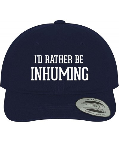 I'd Rather Be Inhuming - Soft Dad Hat Baseball Cap Navy $20.48 Baseball Caps