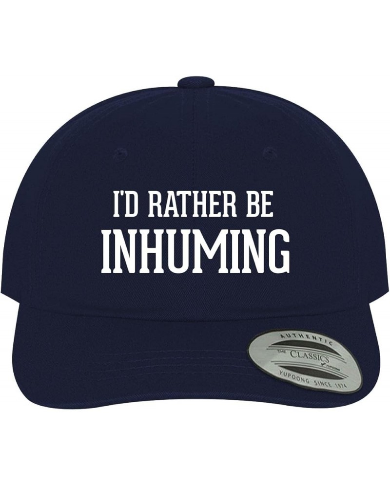 I'd Rather Be Inhuming - Soft Dad Hat Baseball Cap Navy $20.48 Baseball Caps