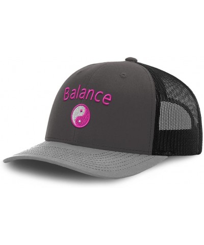 Trucker Hat Baseball Cap Balance Yin Yang Cotton Dad Hats for Men & Women Gray Scale $13.23 Baseball Caps