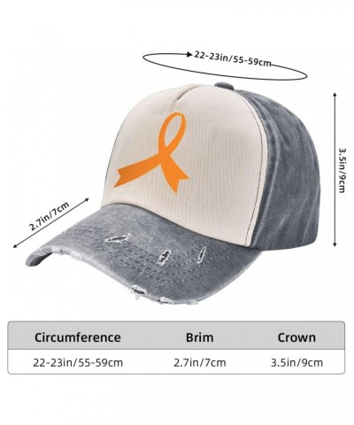 Leukemia Cancer Awareness Orange Ribbon Baseball Cap Adult Adjustable Casual Duck Tongue Hat Golf Caps Trucker Hats $11.39 Ba...