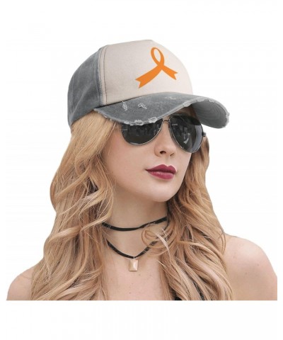 Leukemia Cancer Awareness Orange Ribbon Baseball Cap Adult Adjustable Casual Duck Tongue Hat Golf Caps Trucker Hats $11.39 Ba...