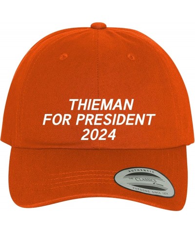 Thieman for President 2024 - Comfortable Dad Hat Baseball Cap Orange $16.62 Baseball Caps