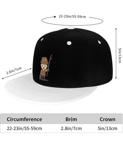 Lovely Fisherman Snapback Hat for Men Women Baseball Cap Trucker Flat Bill Hats Dad Caps White $12.60 Baseball Caps