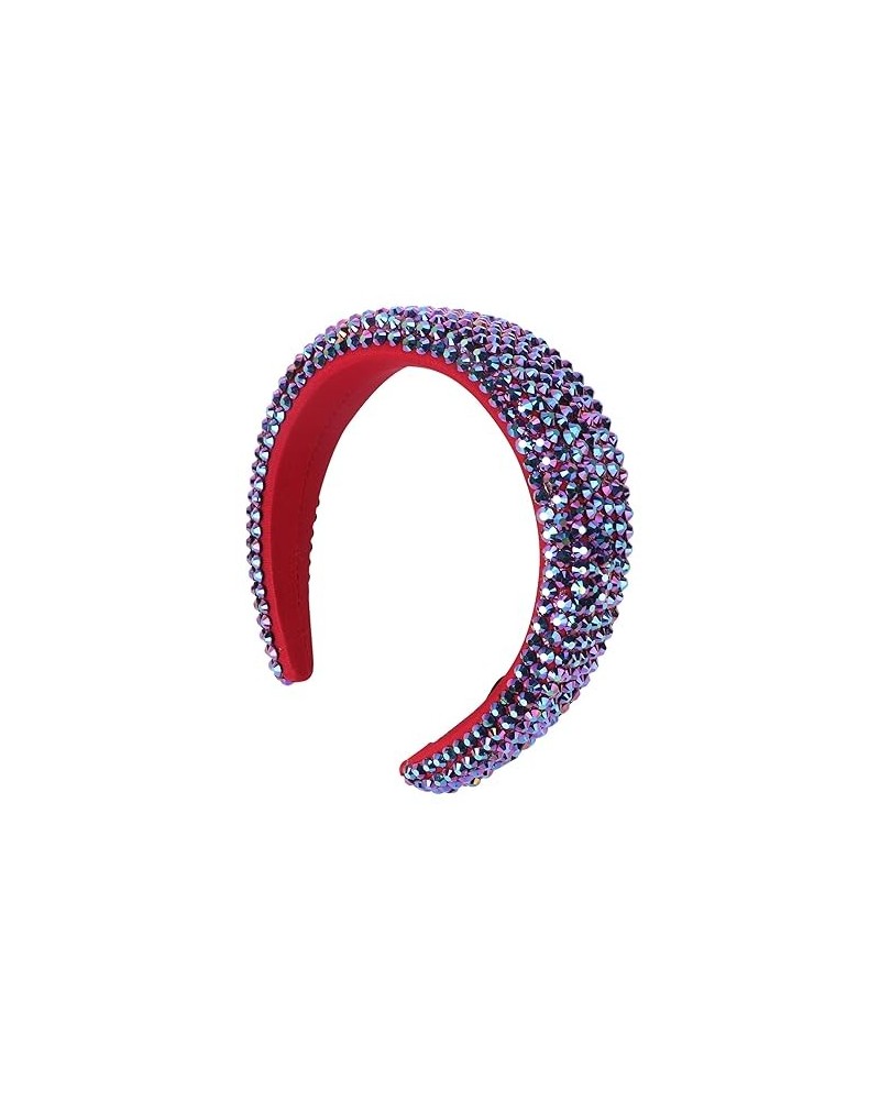 Baroque Headband 1pc Sponge Rhinestone Headband Flash Woman Milk Silk Drill Headband Red $7.30 Headbands