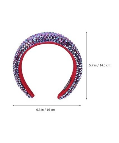 Baroque Headband 1pc Sponge Rhinestone Headband Flash Woman Milk Silk Drill Headband Red $7.30 Headbands