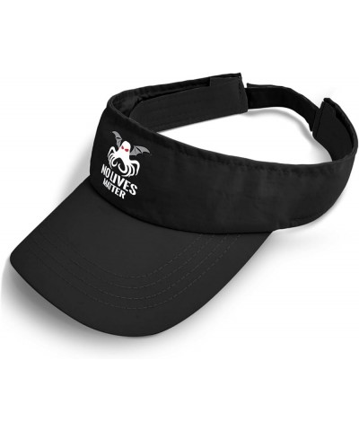 No Lives Matter Caps Sun Visor Hat for Women Sun Visors Uv Protection Ponytail Hat Allblack $10.98 Sun Hats