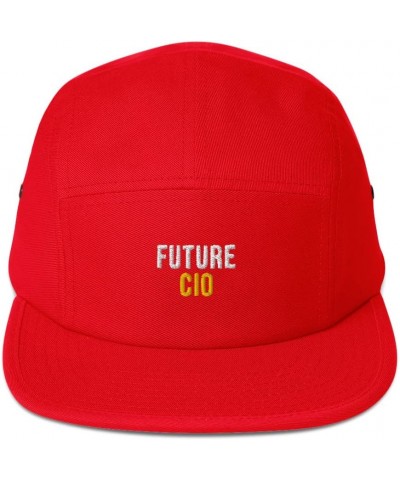 Future CIO Hat (Embroidered 5-Panel Cap) CIO Apparel Red $18.79 Baseball Caps