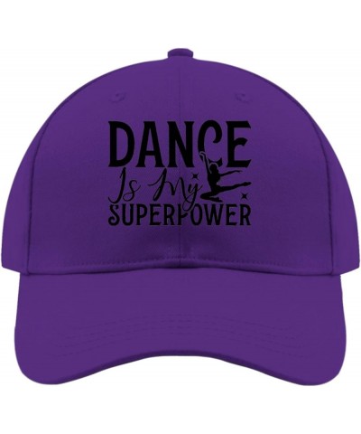 Sun hat Womens Picture Dance is My Super Women hat 80s hat Gifts for Dad Beach Cap Purple $10.11 Baseball Caps