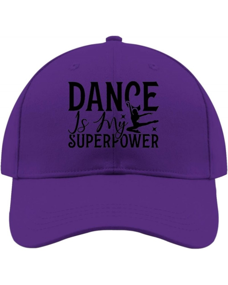 Sun hat Womens Picture Dance is My Super Women hat 80s hat Gifts for Dad Beach Cap Purple $10.11 Baseball Caps