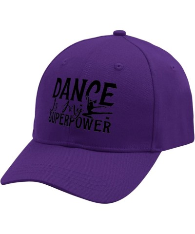 Sun hat Womens Picture Dance is My Super Women hat 80s hat Gifts for Dad Beach Cap Purple $10.11 Baseball Caps