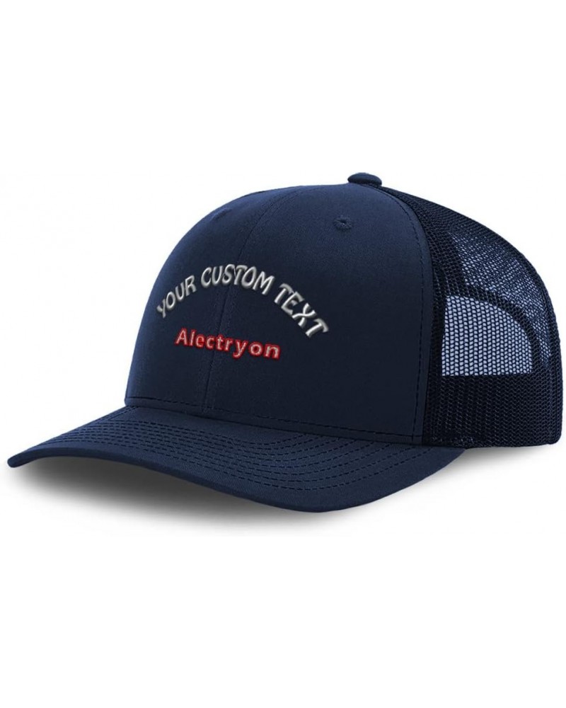 Custom Custom Trucker Hat Baseball Cap Alectryon Creature Cotton Fairy Dad Hats for Men & Women Navy Personalized Text Here $...