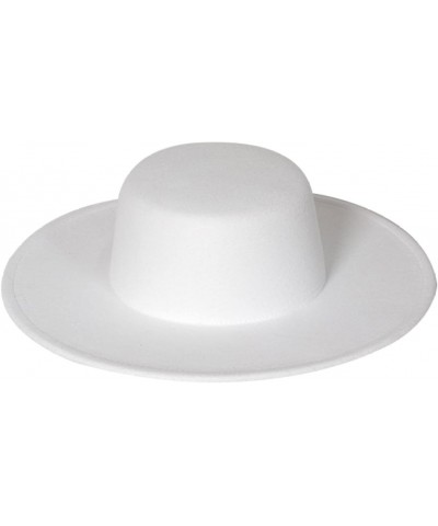 Fedora 9cm Brim Wide Flat Top Hat Panama Hat Women's Men's Jazz Hat Church Hat British Women's Fedoras Hat Off-White $24.08 F...