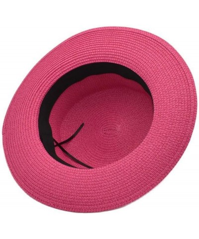 Womens/Boater Hat Foldable Beach Sun/Hat Sun Upf50 Travel Foldable Brim Summer Sun Hat Hot Pink $7.14 Sun Hats