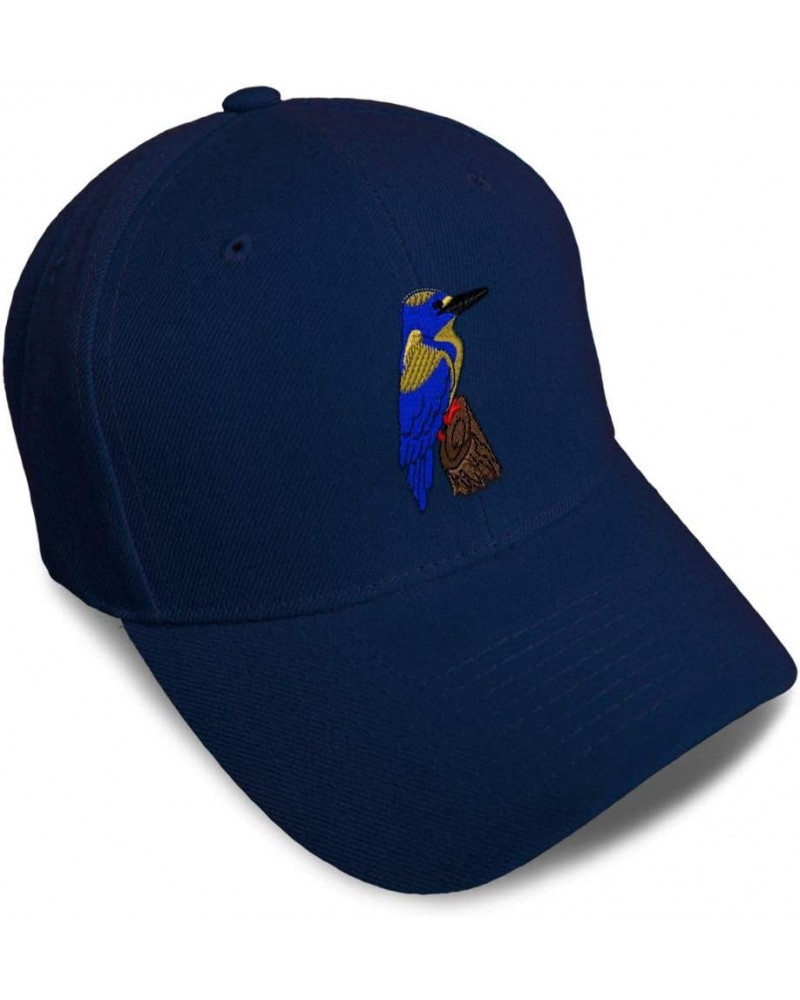 Baseball Cap Animal Wildlife Bird Azure Kingfisher Hats for Men & Women Navy Design Only $14.03 Baseball Caps