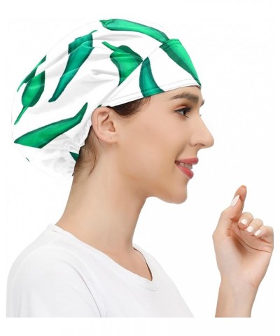 Adjustable Working Caps, Elastic Bandage Tie Back Hats, Cover Hair Bouffant Hats with Sweatband 13 Chile Pepper (2) $11.59 Ba...