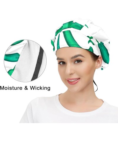 Adjustable Working Caps, Elastic Bandage Tie Back Hats, Cover Hair Bouffant Hats with Sweatband 13 Chile Pepper (2) $11.59 Ba...