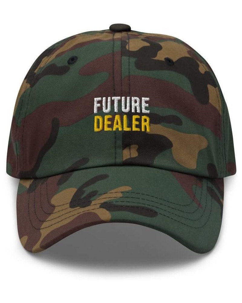 Future Dealer Hat (Embroidered Dad Cap) Dealer Apparel Green Camo $15.99 Baseball Caps