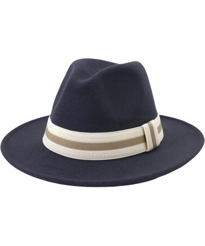 Panama Hat Simple Unisex Striped Webbing Fedora Hat Women Wide Brim Adjustable Jazz Top Hat Autumn Winter Church Hat Green $1...