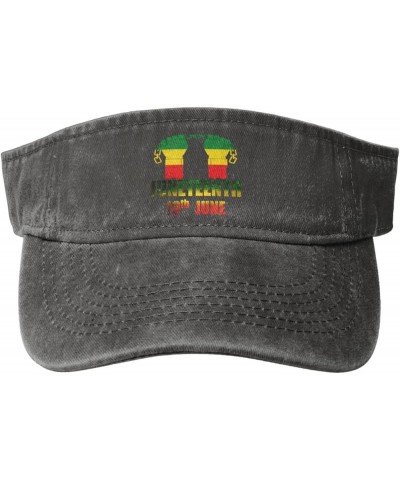 19th June 1865 Juneteenth Celebrate African American Freedom Day Sport Sun Visor Hats Empty Top Baseball Cap,Black Deep Heath...