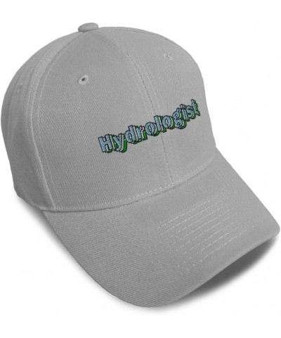 Custom Baseball Cap Hydrologist Water Acrylic Rain Dad Hats for Men and Women Gray Design Only $9.88 Rain Hats