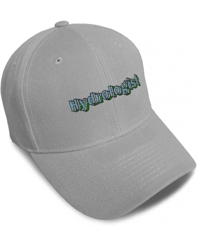 Custom Baseball Cap Hydrologist Water Acrylic Rain Dad Hats for Men and Women Gray Design Only $9.88 Rain Hats