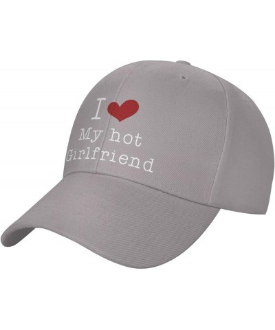 Hat Heart I Love My Hot Girlfriend Baseball Cap Men Women Cowboy hat Trucker Hat Golf Dad Cap Fishing hat Gray $11.02 Basebal...