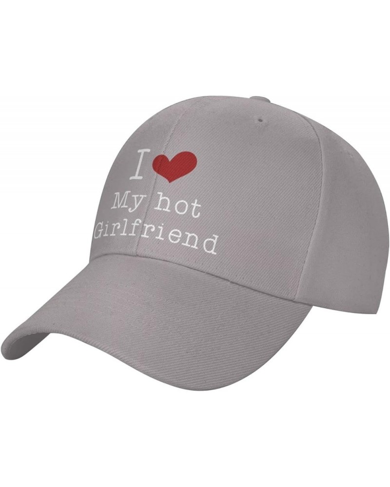 Hat Heart I Love My Hot Girlfriend Baseball Cap Men Women Cowboy hat Trucker Hat Golf Dad Cap Fishing hat Gray $11.02 Basebal...