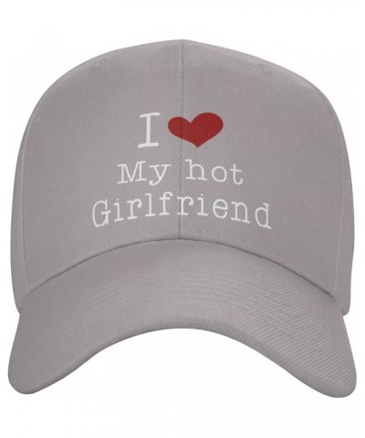 Hat Heart I Love My Hot Girlfriend Baseball Cap Men Women Cowboy hat Trucker Hat Golf Dad Cap Fishing hat Gray $11.02 Basebal...