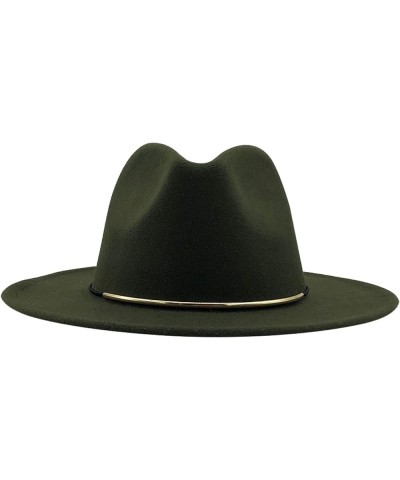 Men and Women Casual Wide Brim Fedora Hat British Style Woolen Jazz Hats Autumn Winter Solid Color Panama Hat 9 $19.15 Fedoras