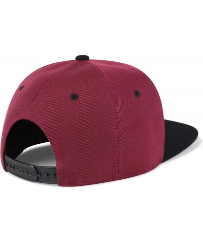 Ying Yang Hip-Hop Snapback Hat Embroidered Baseball Cap Asian Meditation 53. Maroon/Black $13.24 Baseball Caps