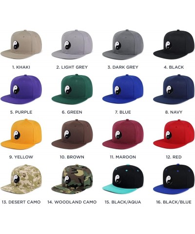 Ying Yang Hip-Hop Snapback Hat Embroidered Baseball Cap Asian Meditation 53. Maroon/Black $13.24 Baseball Caps