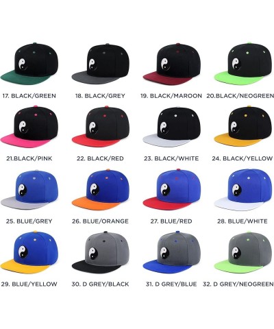 Ying Yang Hip-Hop Snapback Hat Embroidered Baseball Cap Asian Meditation 53. Maroon/Black $13.24 Baseball Caps