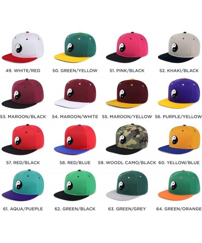 Ying Yang Hip-Hop Snapback Hat Embroidered Baseball Cap Asian Meditation 53. Maroon/Black $13.24 Baseball Caps