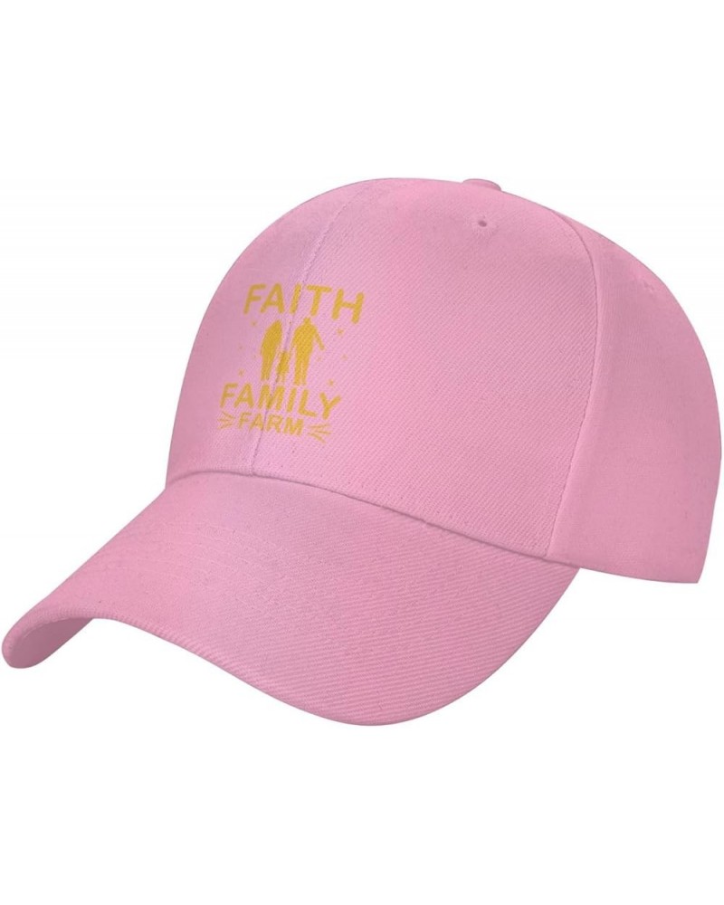 Adjustable Faith Family Farm Baseball Cap Women Men Hat Truck Driver Baseball Caps Sun Hats Pink $11.98 Baseball Caps