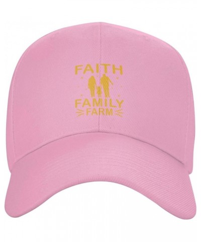 Adjustable Faith Family Farm Baseball Cap Women Men Hat Truck Driver Baseball Caps Sun Hats Pink $11.98 Baseball Caps