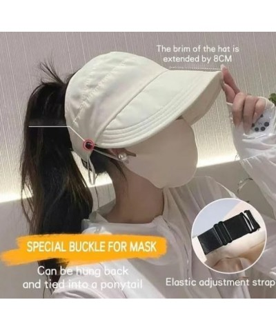 Outdoor UV Protection Hollow Top Sun Hat 2024 Best Women's Outdoor UV Protection Wide Brim Large Brim Empty Top Sun Hat 2pcs-...