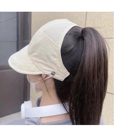 Outdoor UV Protection Hollow Top Sun Hat 2024 Best Women's Outdoor UV Protection Wide Brim Large Brim Empty Top Sun Hat 2pcs-...