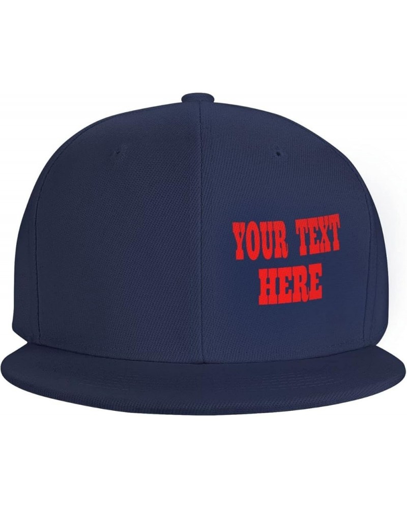 Custom Caps,Custom Picture Caps Your Design Here,Add Your Own Text and Design,Classic Mens Womens Trucker Hat Navy Blue-2 $8....