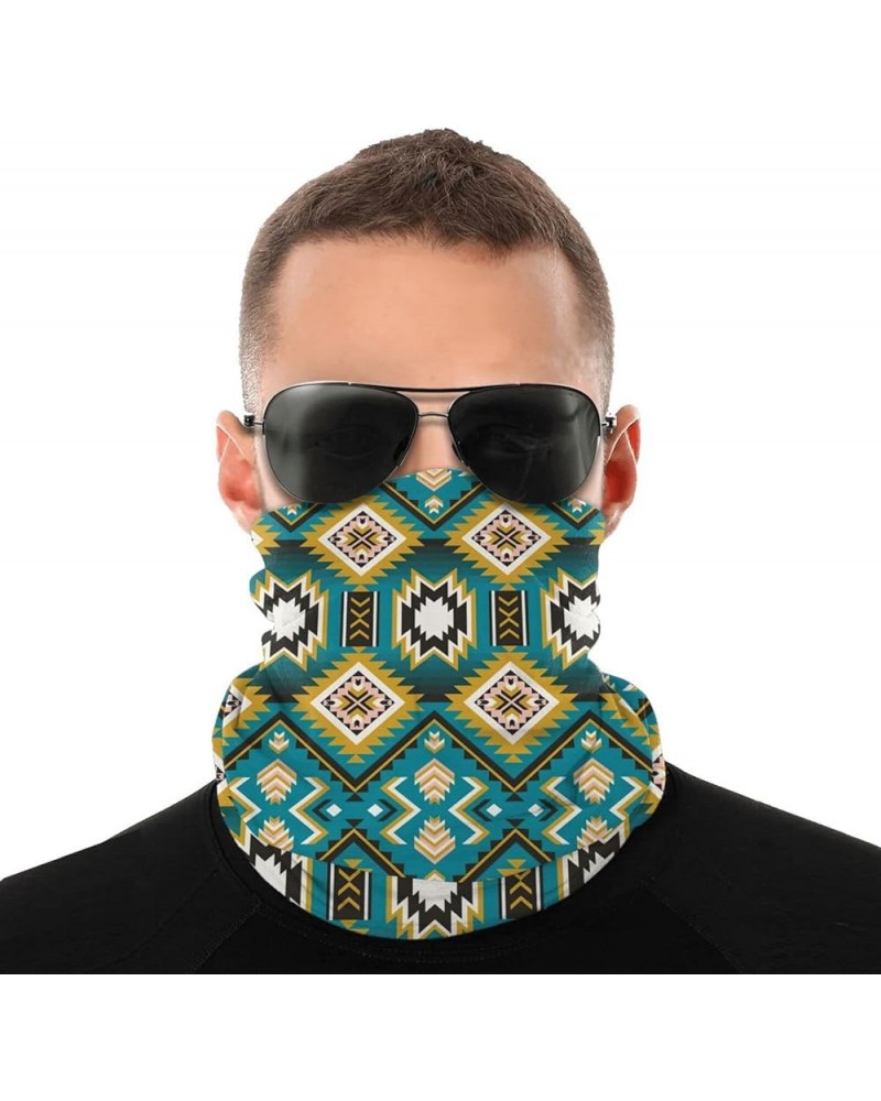 2pcs Elastic Seamless Face Mask Bandana Neck Gaiter Shields Outdoor Sun Protection Headwear Headband for Men Women Native Ame...