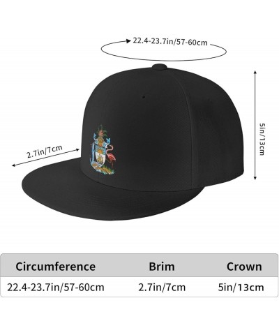 Bahamas-Coat-of-Arms-Onward- Baseball Cap for Men Or Women Flat Brim Hat Adjustable Black Black $19.04 Baseball Caps