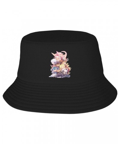 Made in Abyss Bucket Hat Unisex Double-Side-Wear Reversible Sun Cap Outdoor Fisherman Hat Black $9.04 Bucket Hats