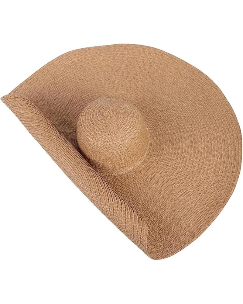 Women Summer Sun Hat Dome Beach Hat Outdoor Sun Protection Big Sunshade Hat Khaki $22.81 Sun Hats