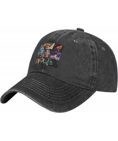 Washed Cowboy Baseball Cap Snapback Hats Adjustable Dad Hat Trucker Hats for Women Men Black Black $11.39 Baseball Caps