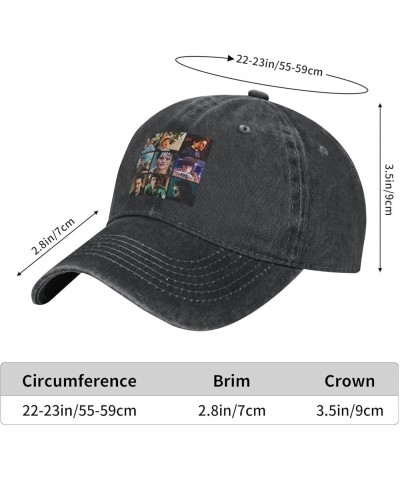 Washed Cowboy Baseball Cap Snapback Hats Adjustable Dad Hat Trucker Hats for Women Men Black Black $11.39 Baseball Caps