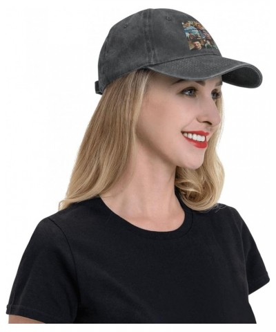 Washed Cowboy Baseball Cap Snapback Hats Adjustable Dad Hat Trucker Hats for Women Men Black Black $11.39 Baseball Caps