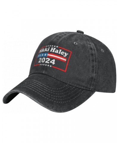 Nikki Haley for-President 2024 USA Republican Collection Adjustable Stylish Unique Unisex Washed Cowboy Baseball Adult Hat Bl...